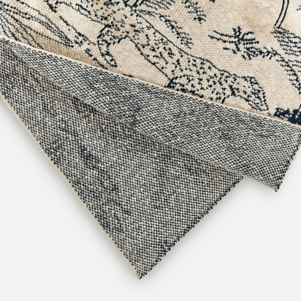 Плед Savanna, белый с синим