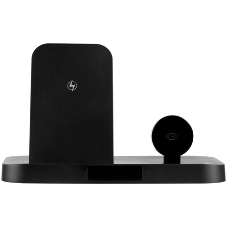 Зарядная станция с часами Clock Nest, черная Зарядная станция с часами Clock Nest, черная