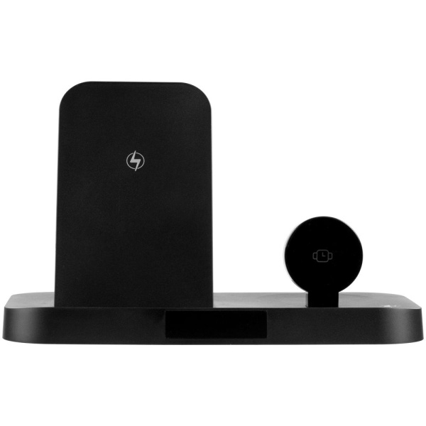 Зарядная станция с часами Clock Nest, черная Зарядная станция с часами Clock Nest, черная