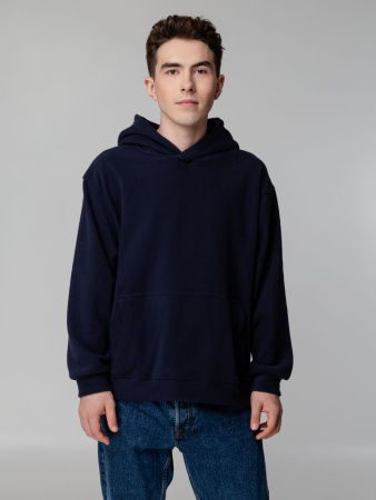 Худи флисовое унисекс Manakin, темно-синее, размер XL/2XL Худи флисовое унисекс Manakin, темно-синее, размер XL/2XL