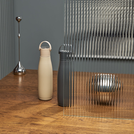 Термобутылка вакуумная герметичная Bosca, бежевая