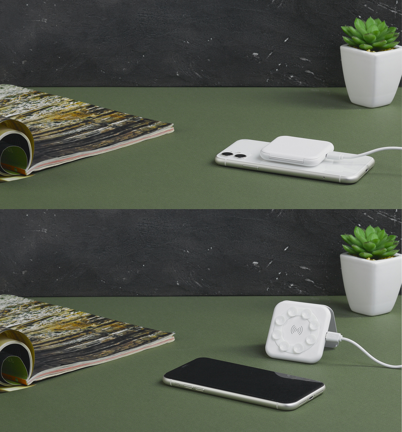 Настольное беспроводное зарядное устройство-подставка "Satellite" Настольное беспроводное зарядное устройство-подставка "Satellite"