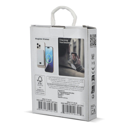 Внешний беспроводной аккумулятор Xoopar Smile с MagSafe и зеркалом, 5000 мА·ч