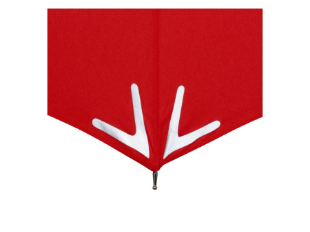 Зонт-трость 7571 Safebrella с фонариком и светоотражающими элементами, полуавтомат, красный