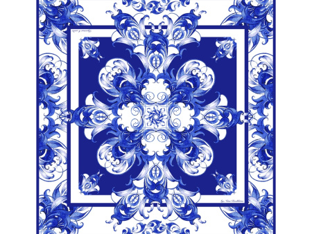 Набор: платок Гжель и свеча Птица счастья