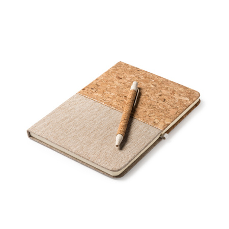 Блокнот А5 ROBIN в твёрдом переплёте с ручкой