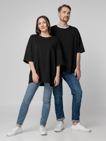Футболка унисекс оверсайз Crosstown, черная, размер XXL