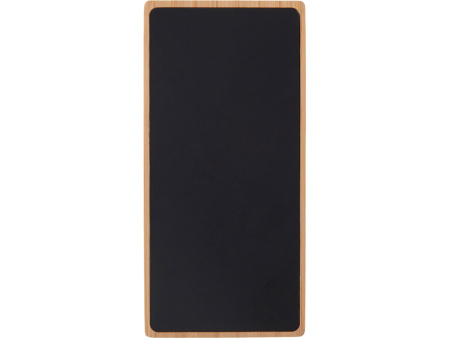 Внешний аккумулятор с подсветкой лого и солнечной панелью Reedia S1, 10000 mAh, бамбук, черный