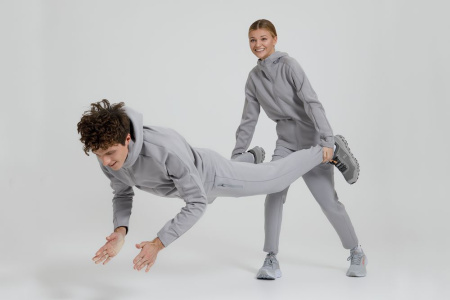 Куртка с капюшоном унисекс Begi, серая, размер XXL