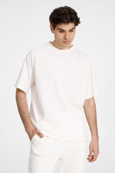 Футболка унисекс T2, молочно-белая, размер XS/S