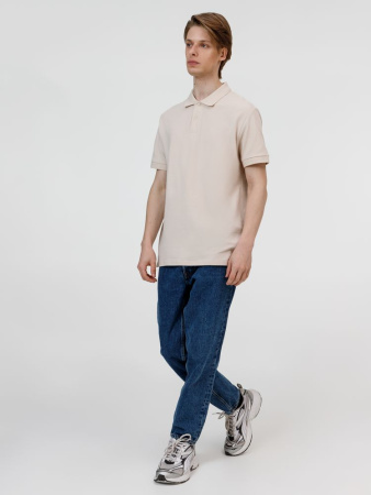 Рубашка поло унисекс Pacific, бежевая (льняная), размер S