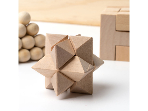 Набор головоломок Камушки из натурального дерева