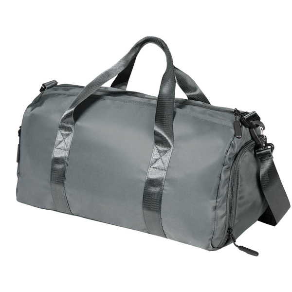 Сумка спортивная "Gym"; серая; 45х21х20 см;  из водостойкого материала.