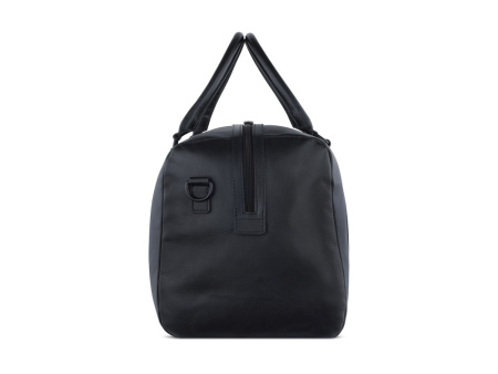 Сумка дорожная BUGATTI КЛАРК | CLARK, чёрная, воловья кожа/полиэстер, 45х20х27,5 см, 24 л