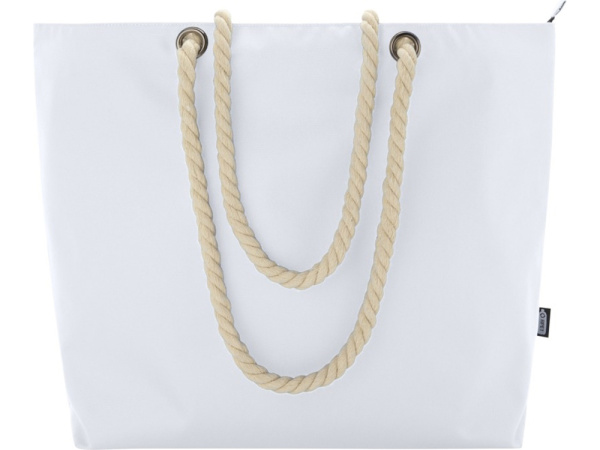 Пляжная сумка-холодильник Panama GRS из переработанных материалов с ручками-шнурками