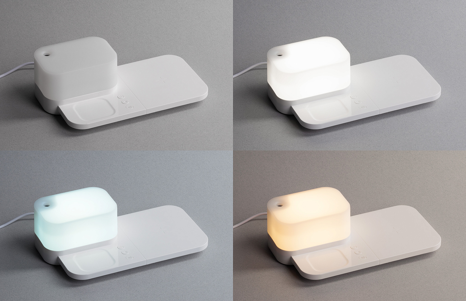 Настольная беспроводная (15W) зарядная станция  "Smart Base" с увлажнителем и лампой Настольная беспроводная (15W) зарядная станция  "Smart Base" с увлажнителем и лампой