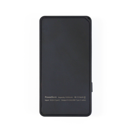Аккумулятор с подсветкой "Scyler", 10000 Mah (черный)