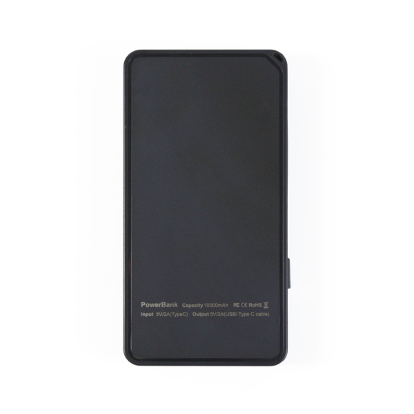 Аккумулятор с подсветкой "Scyler", 10000 Mah (черный)