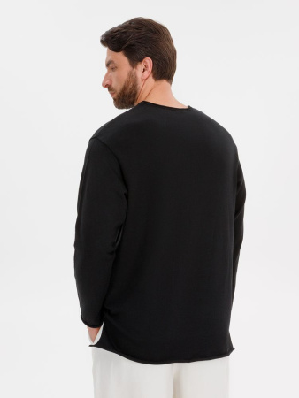 Лонгслив унисекс Siluetti Fuori, черный, размер L/XL