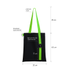 Шоппер Superbag black с ремувкой 4sb (чёрный с салатовым)