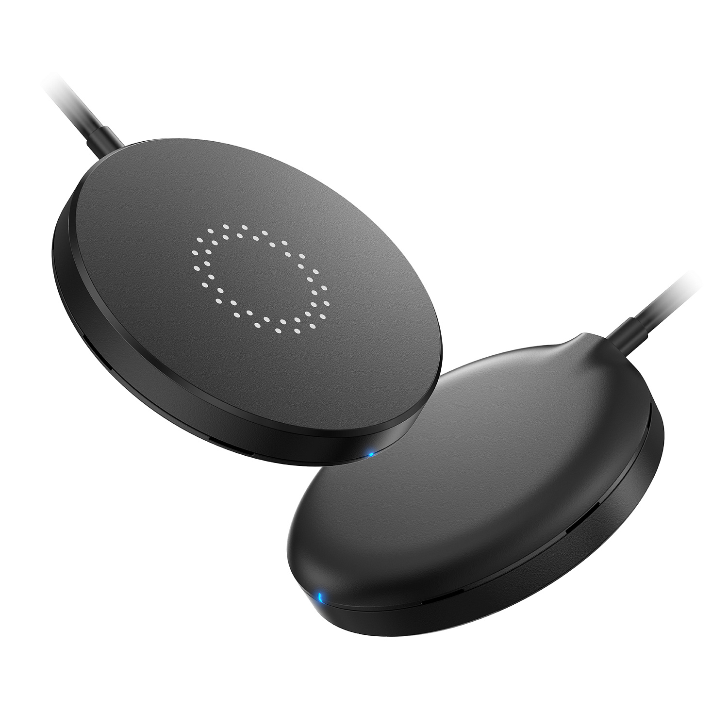 Магнитное беспроводное (15W) зарядное устройство "Magic SOFTTOUCH", покрытие soft touch Магнитное беспроводное (15W) зарядное устройство "Magic SOFTTOUCH", покрытие soft touch