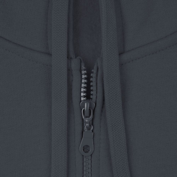 Толстовка на молнии с капюшоном Siverga Heavy 2.0, темно-серая (графит), размер XS