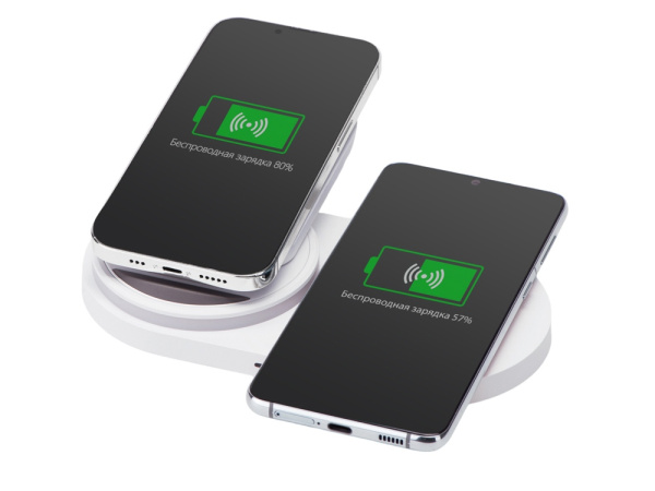 Складная зарядная станция с беспроводной зарядкой Flashport, 15 Вт Складная зарядная станция с беспроводной зарядкой Flashport, 15 Вт