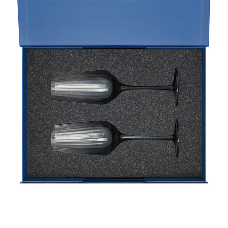 Подарочный набор 2 бокала для шампанского Mancera в синей коробке