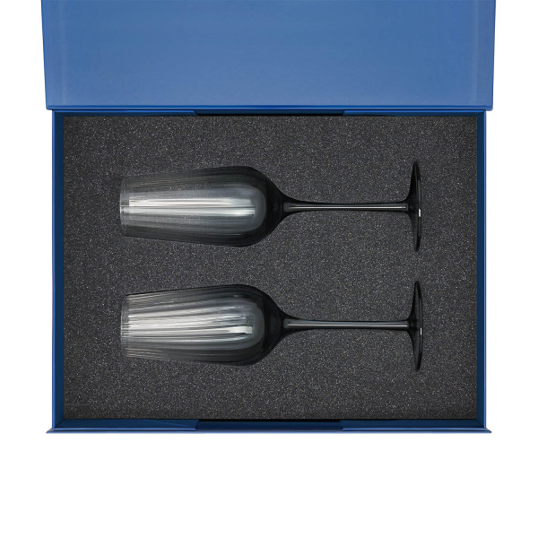 Подарочный набор 2 бокала для шампанского Mancera в синей коробке