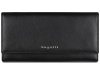 Кошелёк женский BUGATTI Lady Top, чёрный, натуральная воловья кожа, 20х2,5х10,5 см