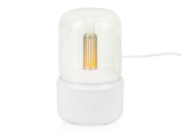 Подарочный набор с пледом, увлажнителем и попкорном, бежевый