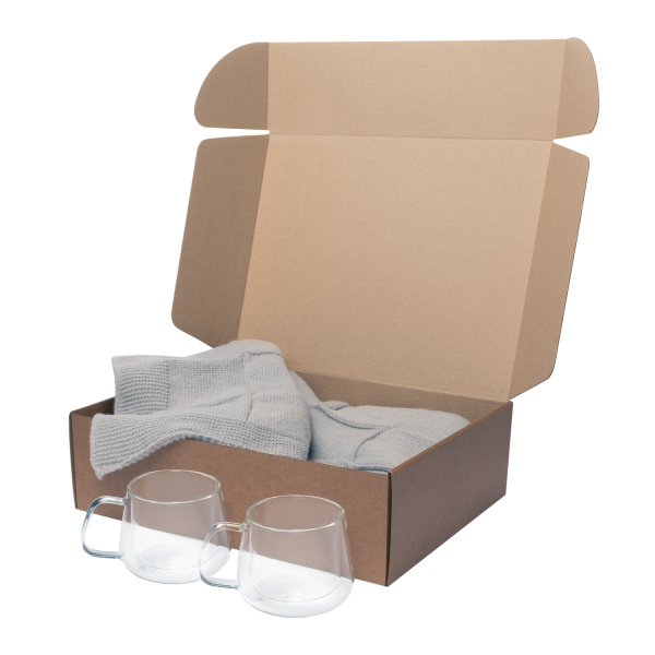 Подарочный набор Дольче (Dolce), Селла Софт (Cella Soft), серый (в наборе 2 чашки)