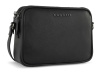 Сумка кросс-боди женская BUGATTI БЕЛЛА | BELLA, чёрная, воловья кожа/полиэстер, 22х6х15,5 см