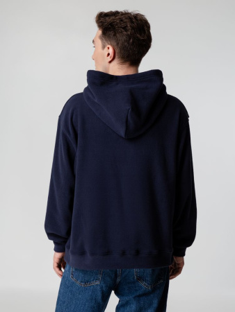 Худи флисовое унисекс Manakin, темно-синее, размер XL/2XL Худи флисовое унисекс Manakin, темно-синее, размер XL/2XL