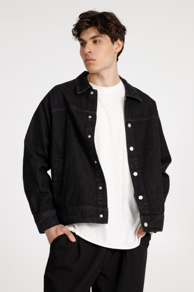 Куртка джинсовая O1, черная, размер M/L