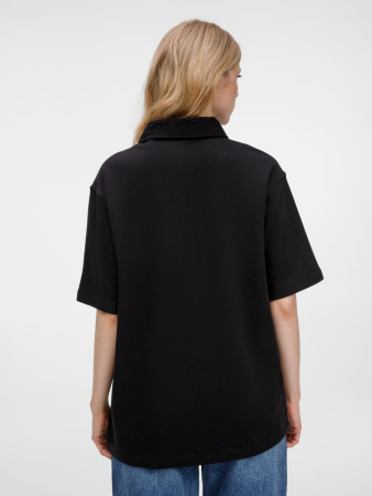 Рубашка поло унисекс Tiimi, черная, размер XS/S