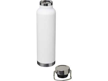 Бутылка для воды с вакуумной изоляцией Thor объемом 650 мл из переработанной нержавеющей стали, сертифицированной по стандарту RCS - Белый