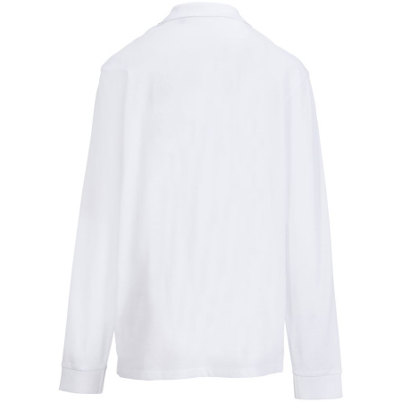 Рубашка поло унисекс с длинным рукавом Pacific LSL, белая, размер XS