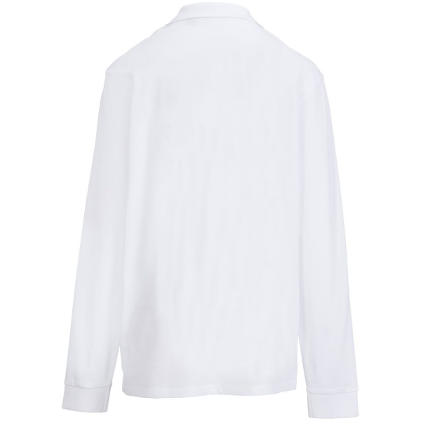 Рубашка поло унисекс с длинным рукавом Pacific LSL, белая, размер XS