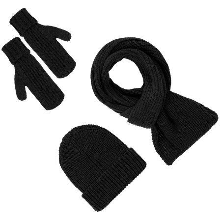 Набор Nordkyn Full Set с шарфом, черный, размер L/XL