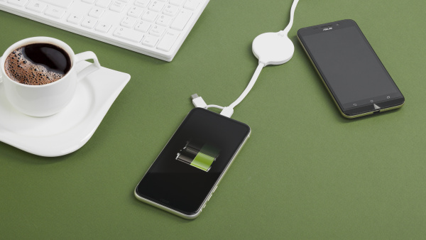 Кабель "Energy" с функцией беспроводного зарядного устройства Кабель "Energy" с функцией беспроводного зарядного устройства