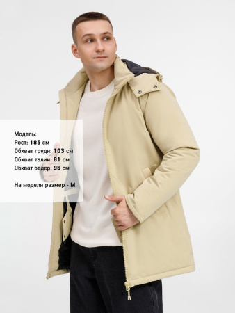 Куртка-парка унисекс Sfera, бежевая, размер S