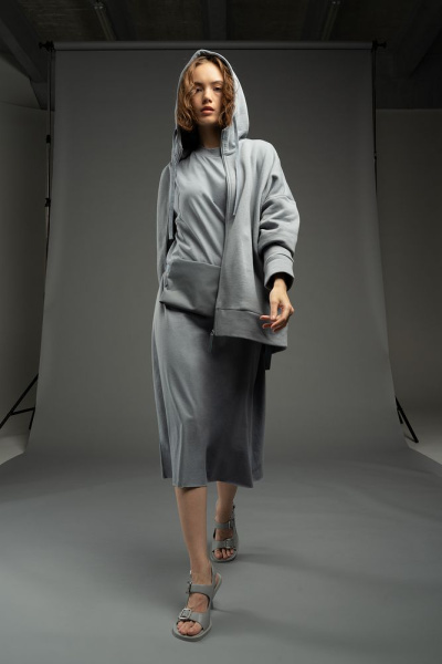 Платье D2, серое, размер XS/S