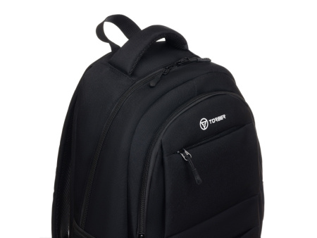 Рюкзак TORBER CLASS X, черный, полиэстер 900D, 45 x 30 x 18 см + Мешок для сменной обуви в подарок!