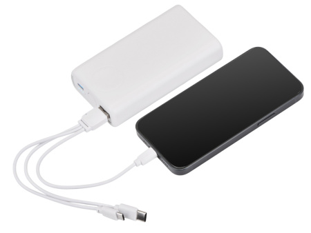 Внешний беспроводной аккумулятор 2-в-1 с функцией зарядки Apple Watch, QC/PD AtomIQ, 10000 мАч, белый