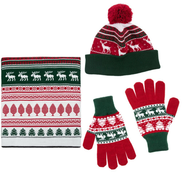 Перчатки Mirakler, красные с зеленым, размер S/M