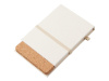 Блокнот с подставкой для телефона из пробки Milky S, молочно-белый