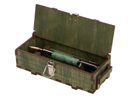 Ручка шариковая Кап клена, зеленый