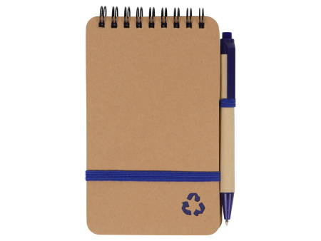 Набор канцелярский с блокнотом и ручкой Masai, 70 л. нелинованных, синий