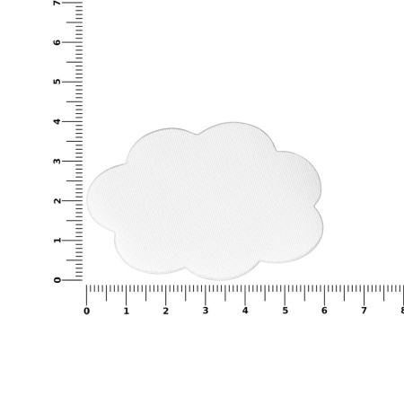 Наклейка тканевая Lunga Calum, L, белая